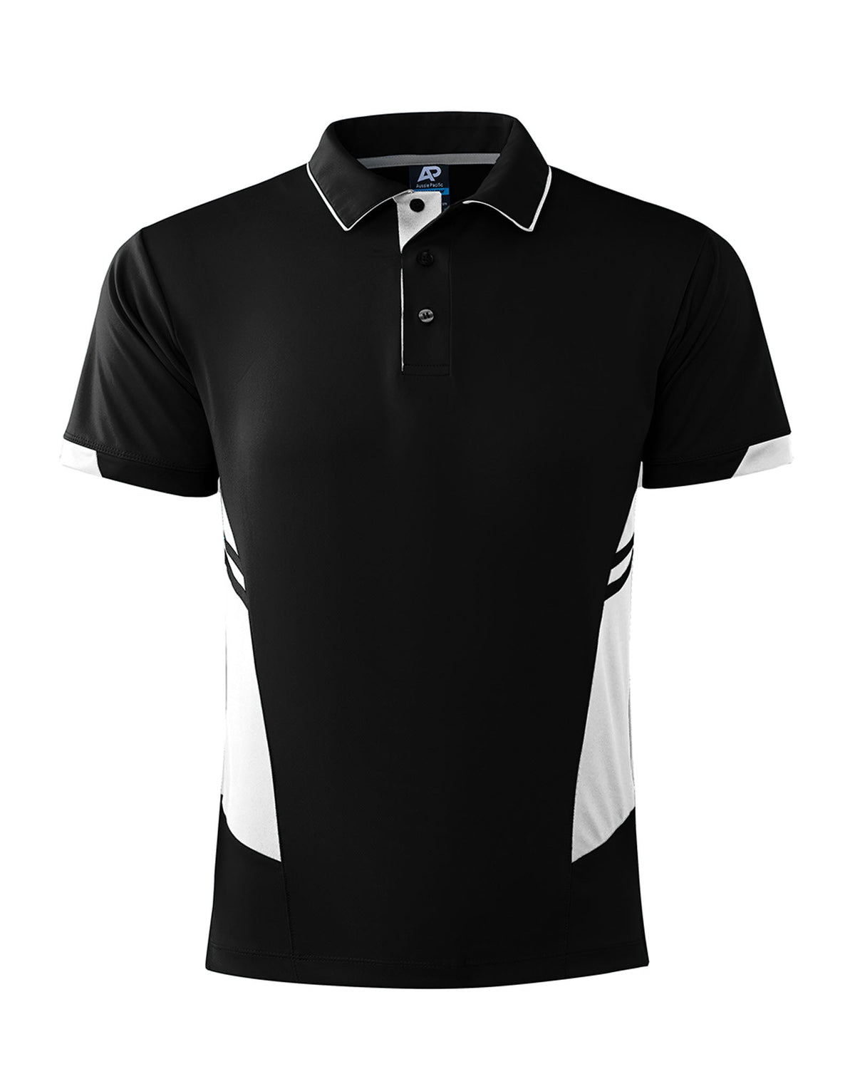 Aussie Pacific Tasman Men's Polo 1311 - Black/White