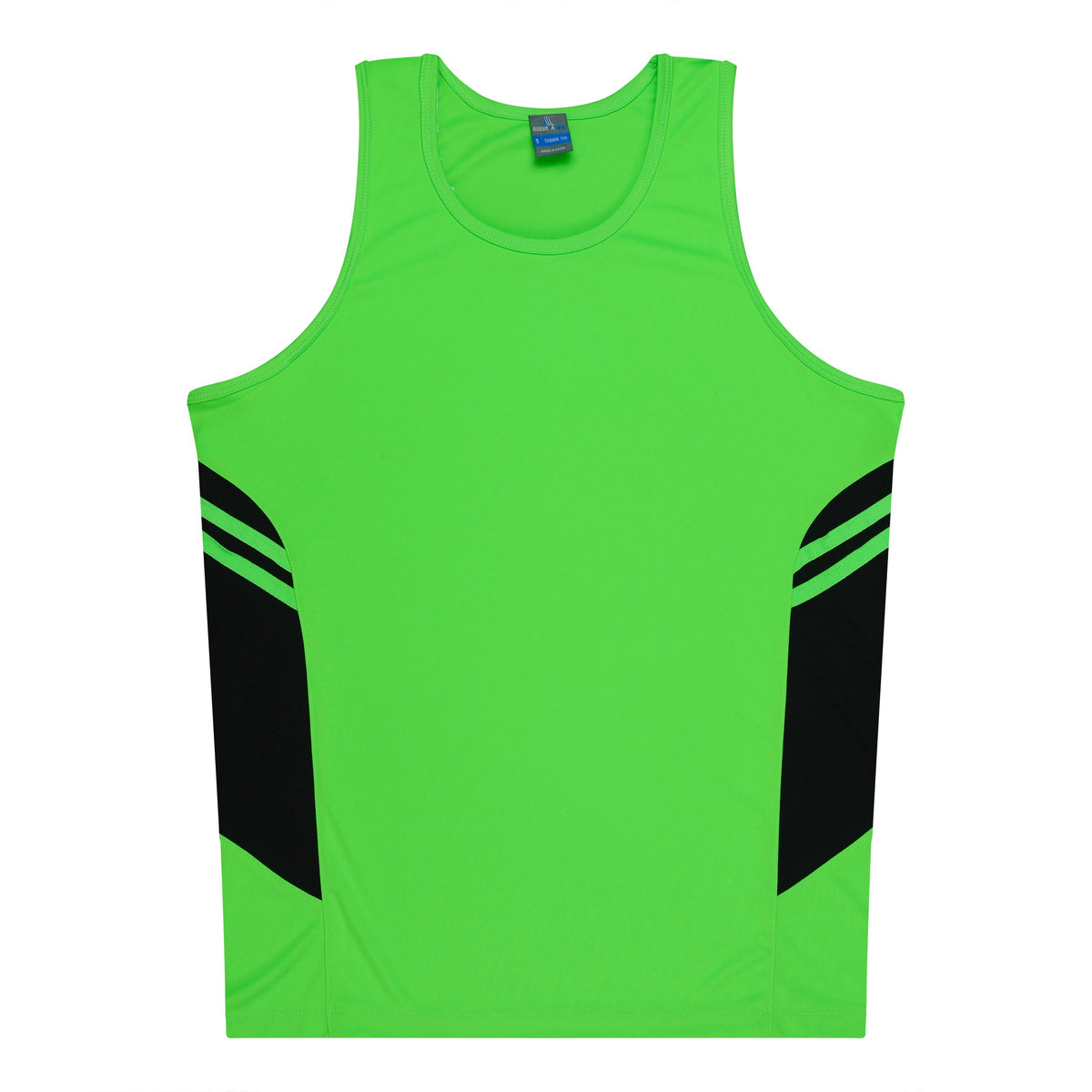 Aussie Pacific Tasman Kids Singlet 3111 - Neon Green/Black