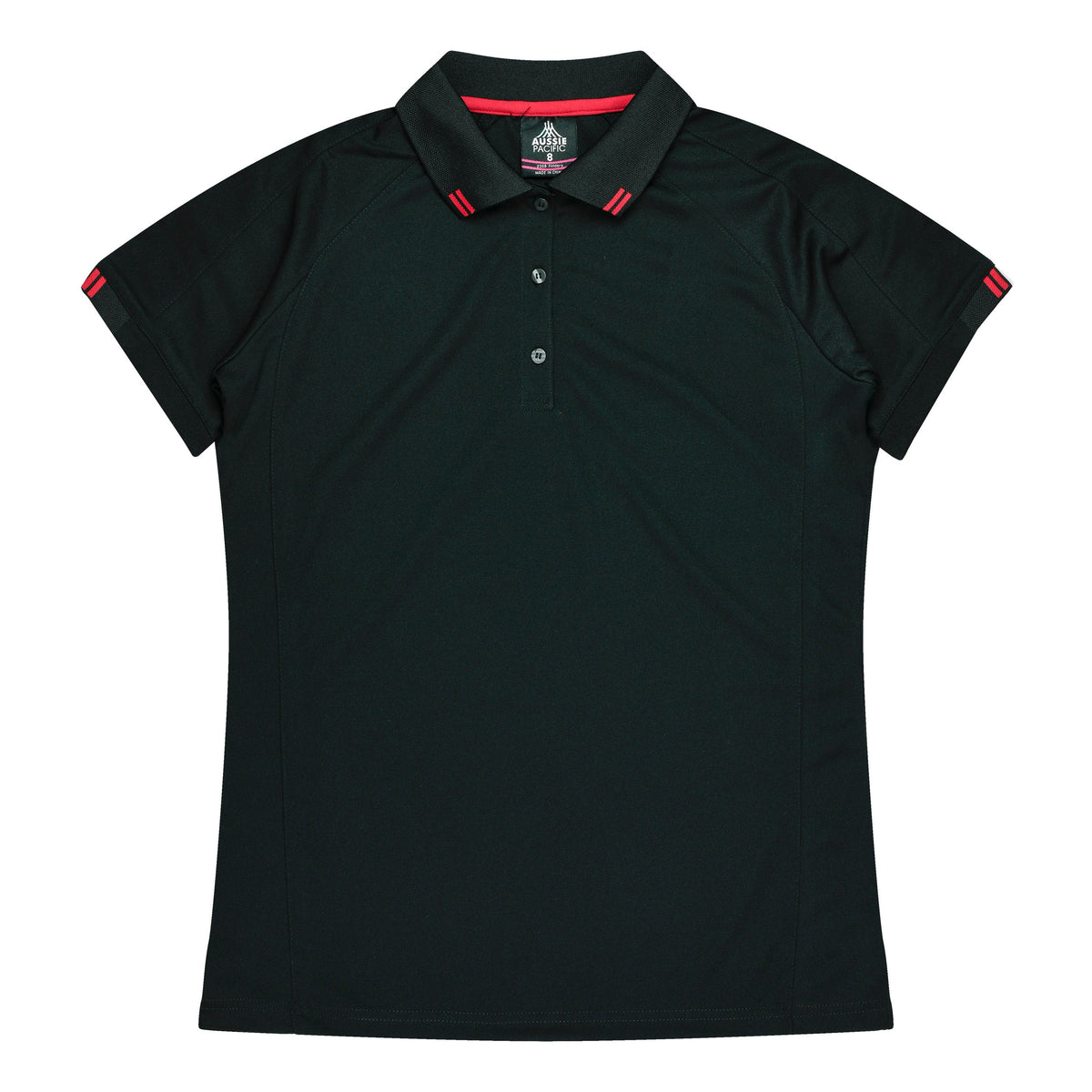 Aussie Pacific Flinders Ladies Polo 2308 - Black/Red