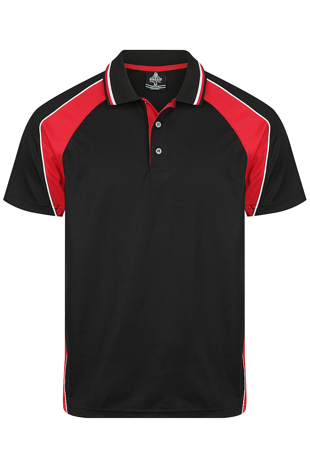 Aussie Pacific Panorama Men's Polo 1309 - Black/Red/White
