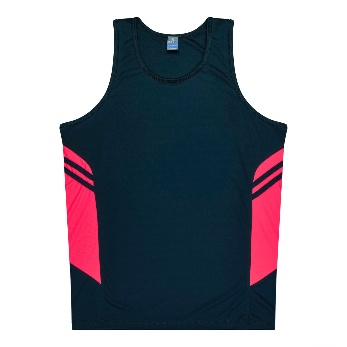 Aussie Pacific Tasman Kids Singlet 3111 - Navy/Neon Pink