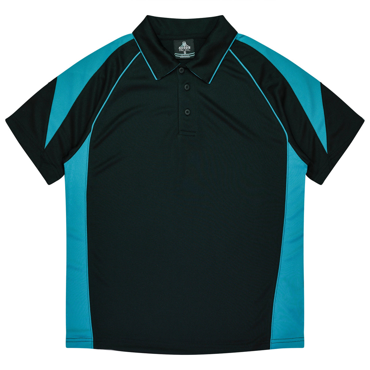 Aussie Pacific Premier Kids Polo 3301 - Black/Teal