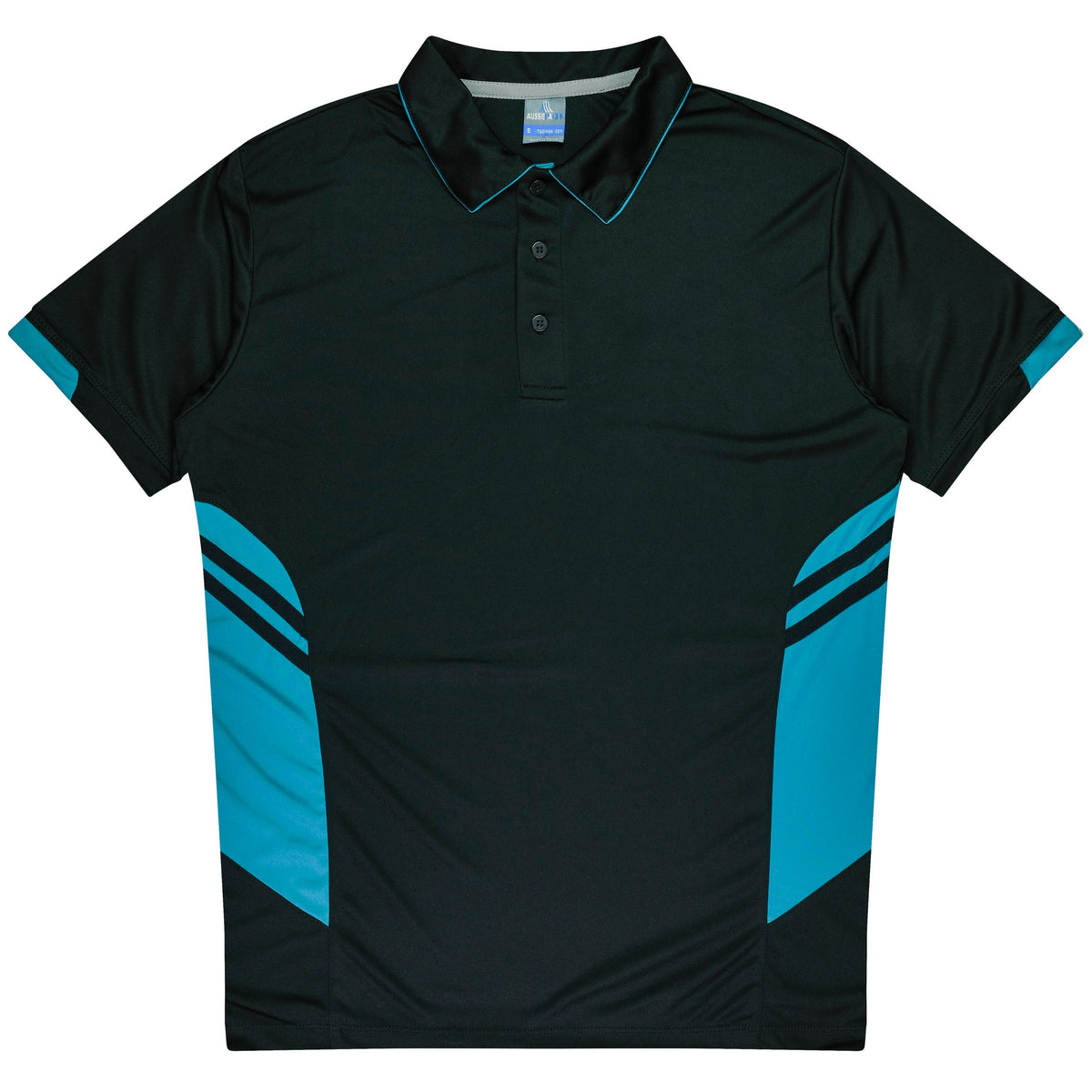 Aussie Pacific Tasman Kids Polo 3311 - Black/Teal
