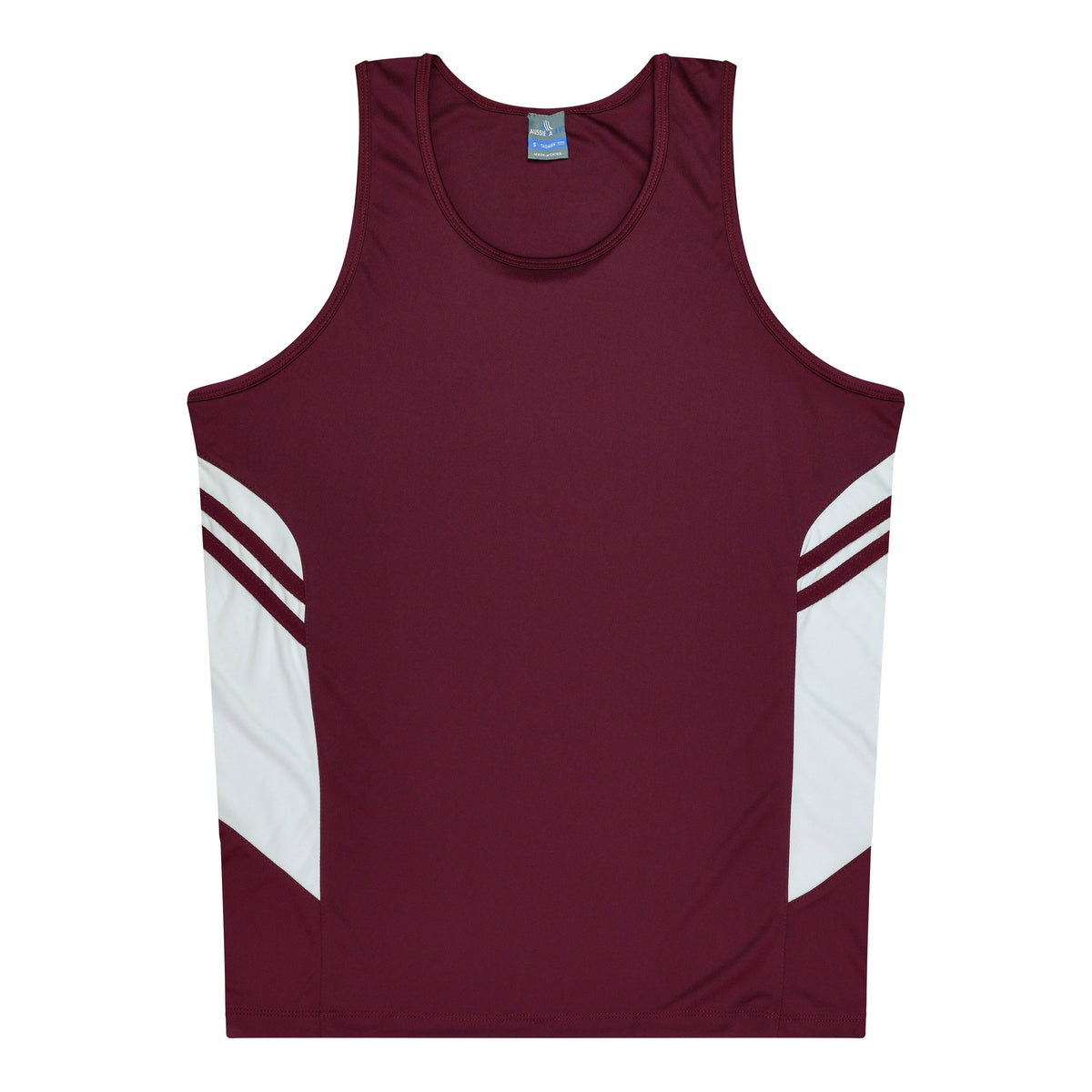 Aussie Pacific Tasman Kids Singlet 3111 - Maroon/White