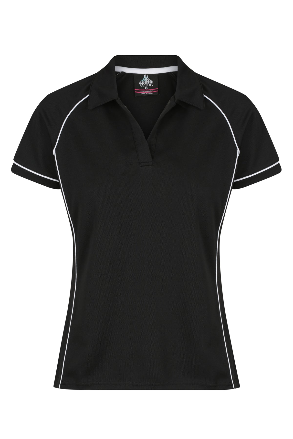 Aussie Pacific Endeavour Ladies Polo 2310 - Black/White