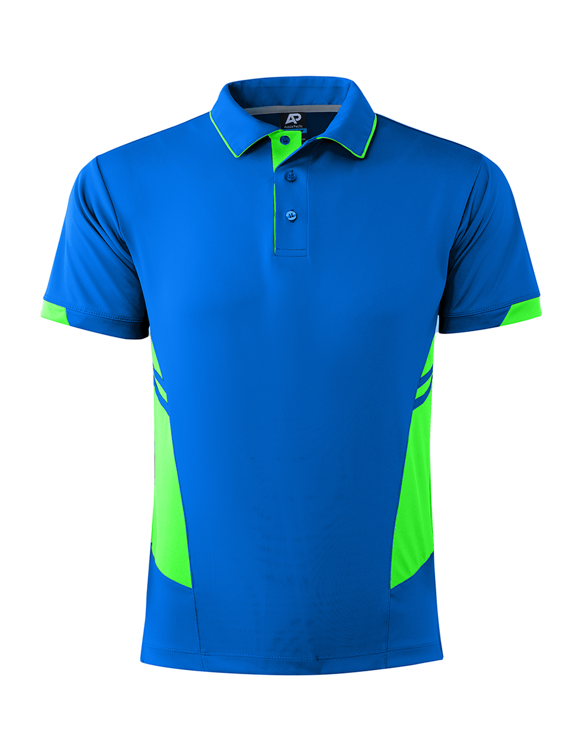 Aussie Pacific Tasman Men's Polo 1311 - Cyan/Neon Green