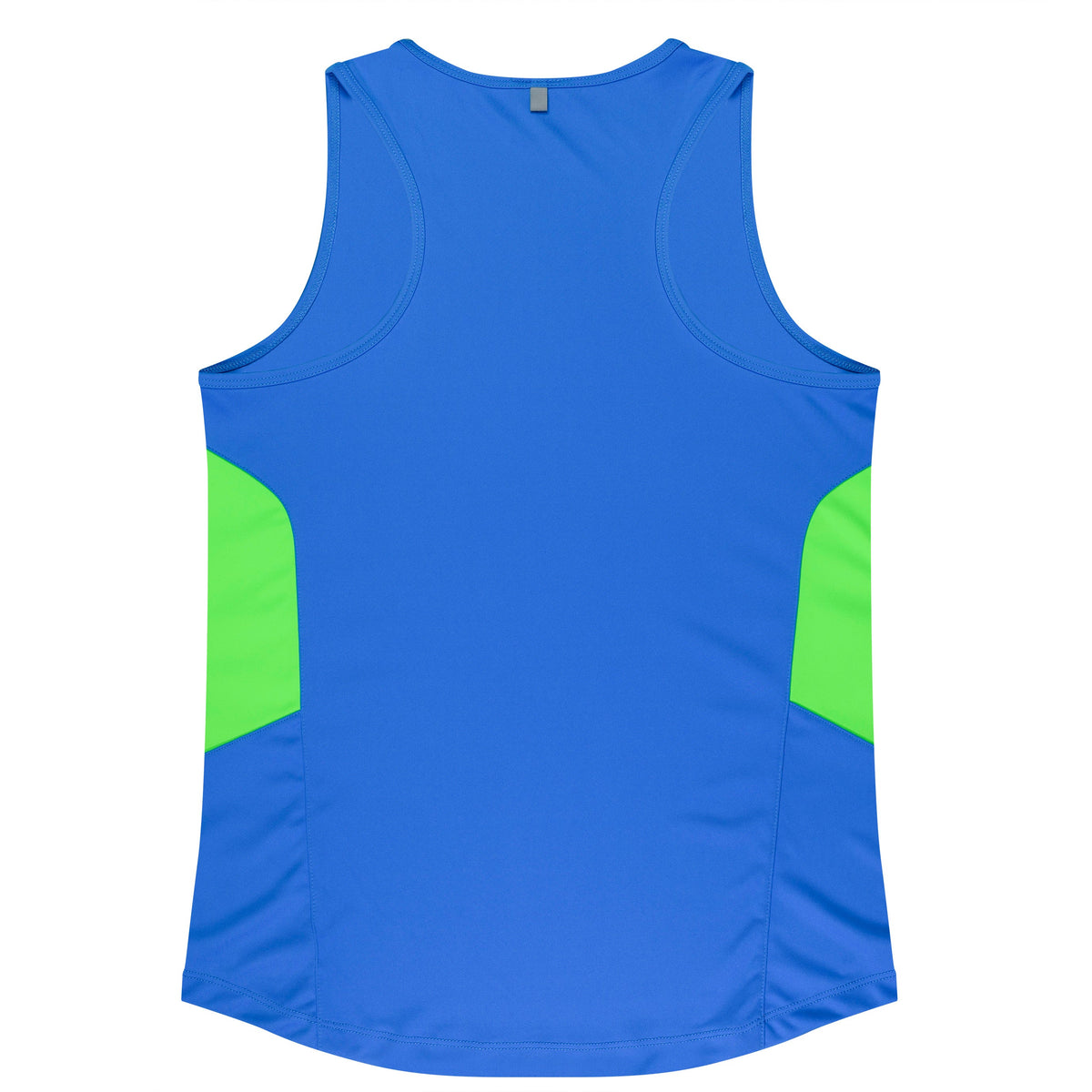 Aussie Pacific Tasman Ladies Singlet 2111 - Cyan/Neon Green