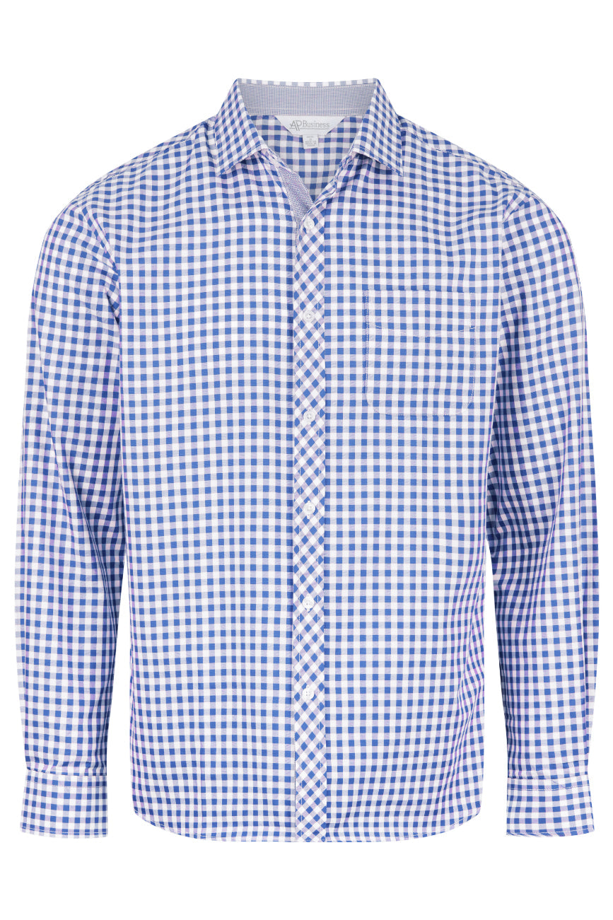 Aussie Pacific Brighton Men's Shirt Long Sleeve 1909L - French Blue