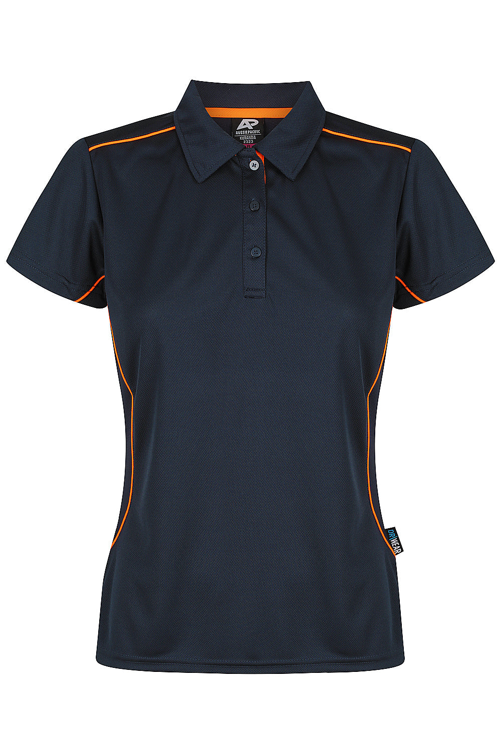 Aussie Pacific Kuranda Ladies Polo 2323 - Navy/Fluro Orange