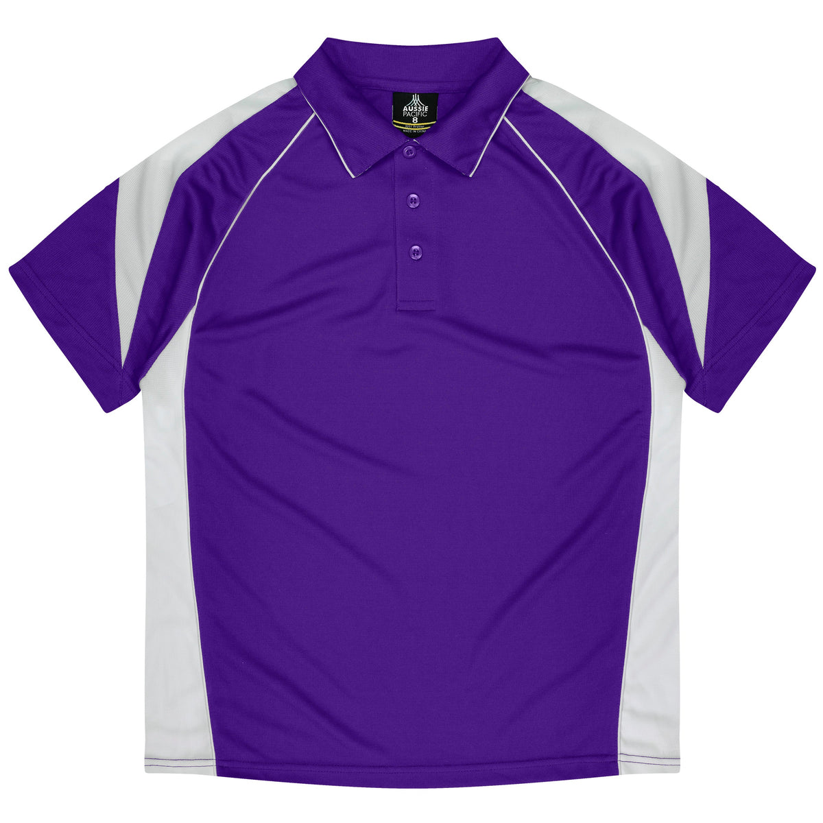Aussie Pacific Premier Kids Polo 3301 - Purple/White