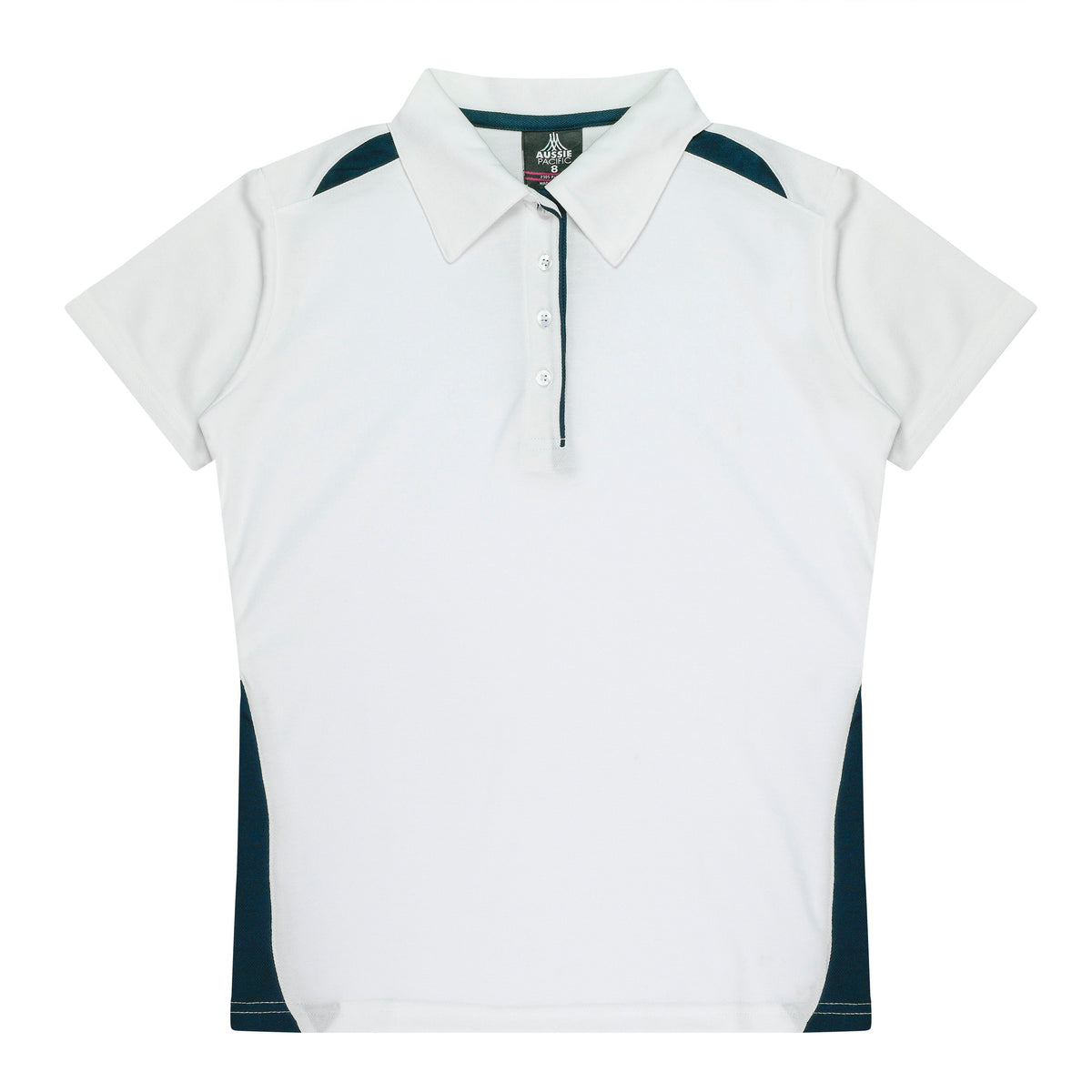 Aussie Pacific Paterson Ladies Polo 2305 - White/Navy