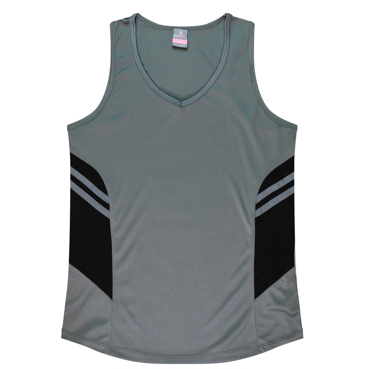Aussie Pacific Tasman Ladies Singlet 2111 - Ashe/Black