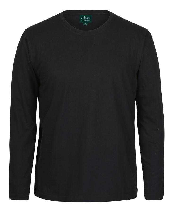 C of C Long Sleeve Non-Cuff Tee - Black - Front