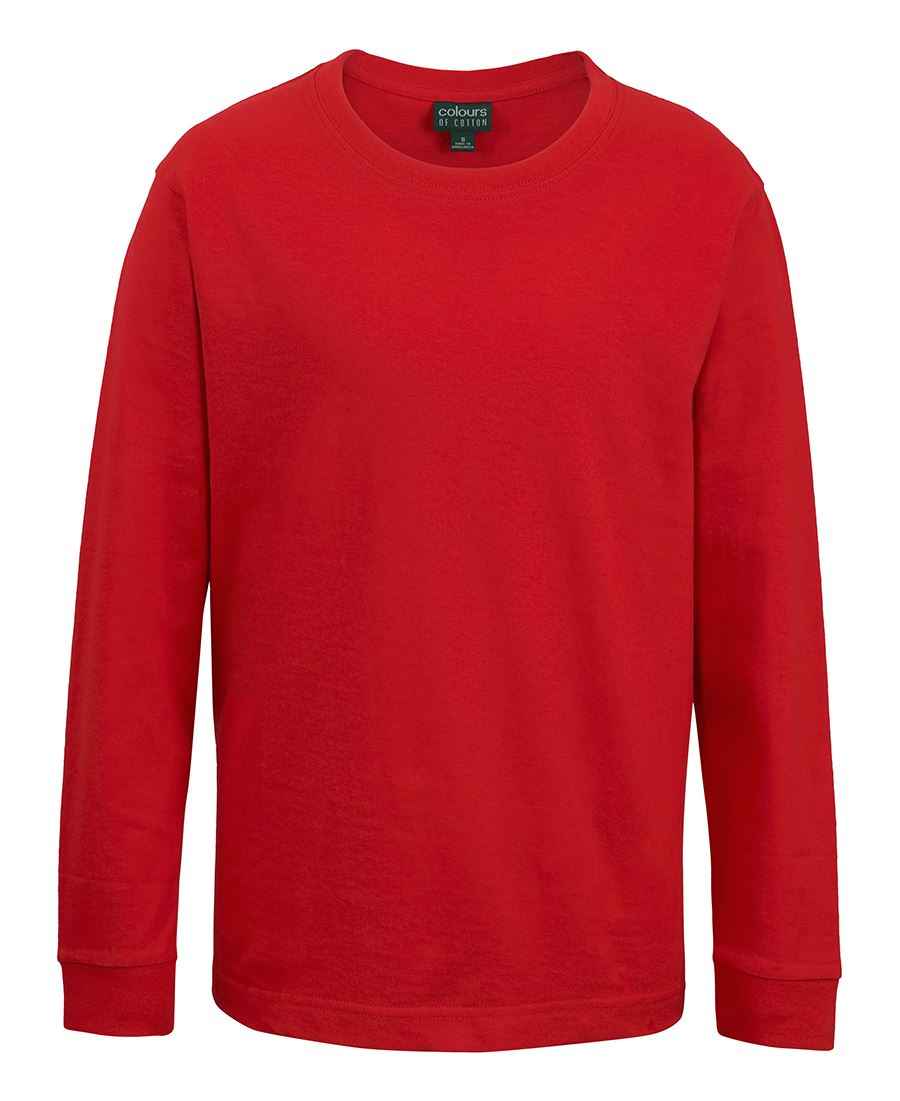 C of C Kids & Adults Long Sleeve Tee - Red - Front