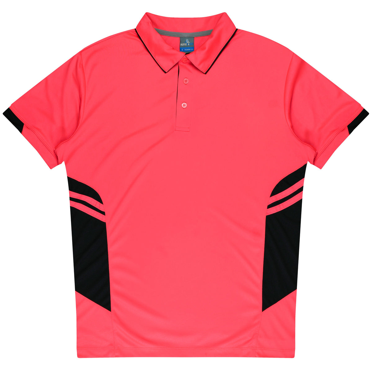 Aussie Pacific Tasman Kids Polo 3311 - Neon Pink/Black