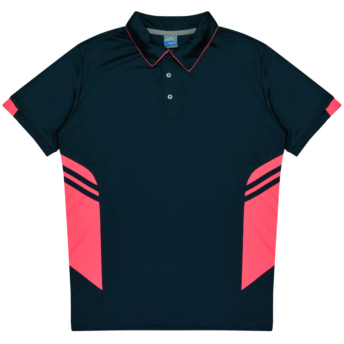 Aussie Pacific Tasman Kids Polo 3311 - Navy/Neon Pink