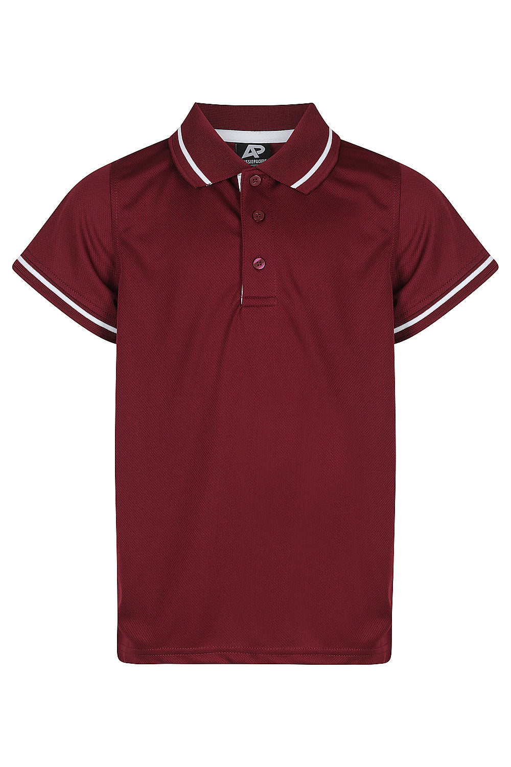 Aussie Pacific Cottesloe Kids Polo 3319 - Maroon/White