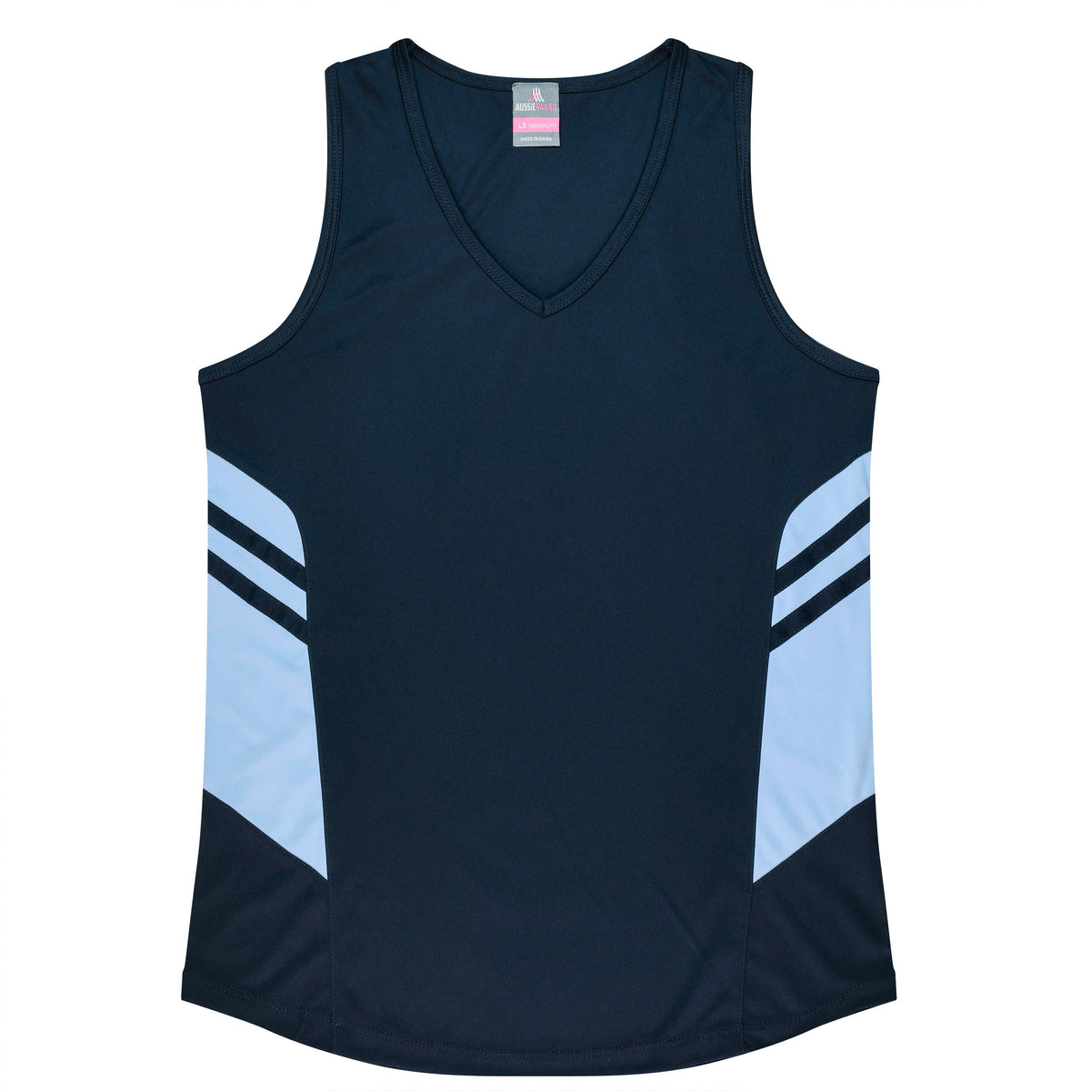Aussie Pacific Tasman Ladies Singlet 2111 - Navy/Sky