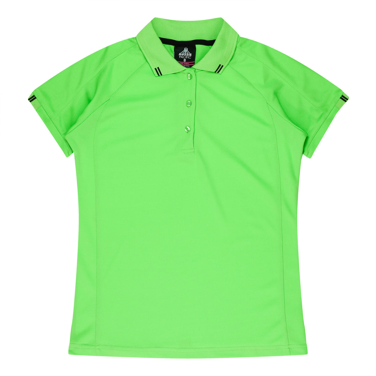 Aussie Pacific Flinders Ladies Polo 2308 - Apple/Black