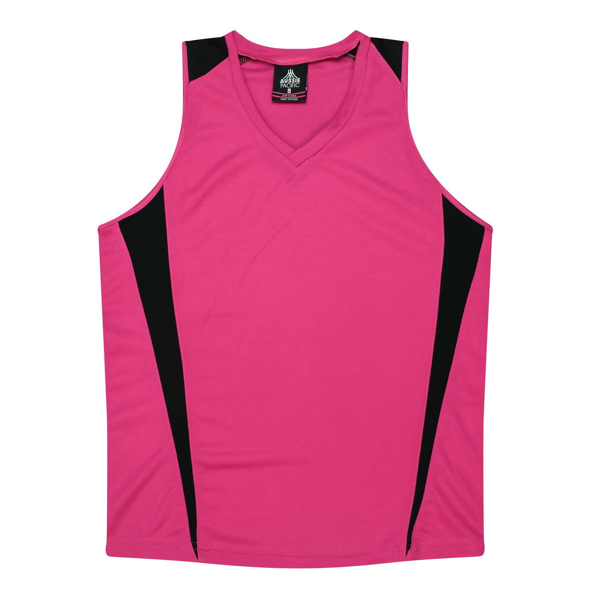 Aussie Pacific Eureka Ladies Singlet 2104 - Pink/Black