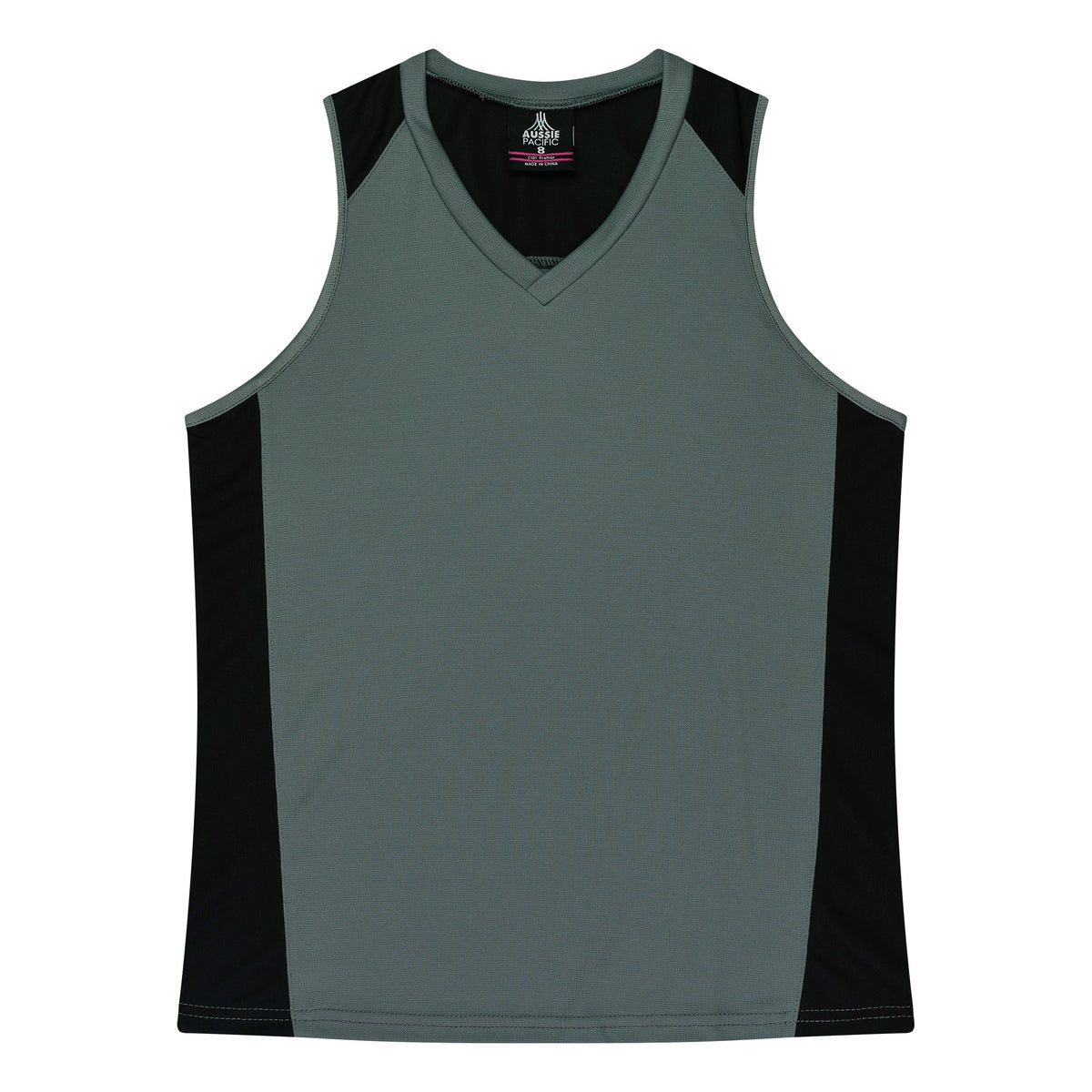 Aussie Pacific Premier Ladies Singlet 2101 - Ashe/Black