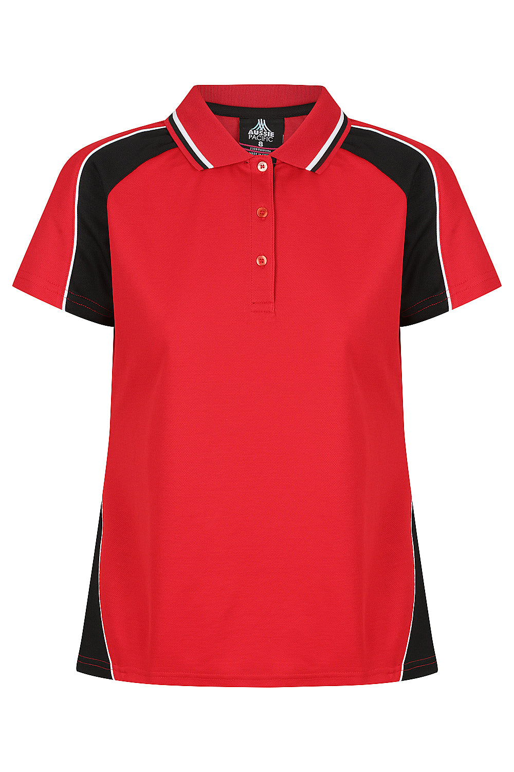Aussie Pacific Panorama Ladies Polo 2309 - Red/Black/White