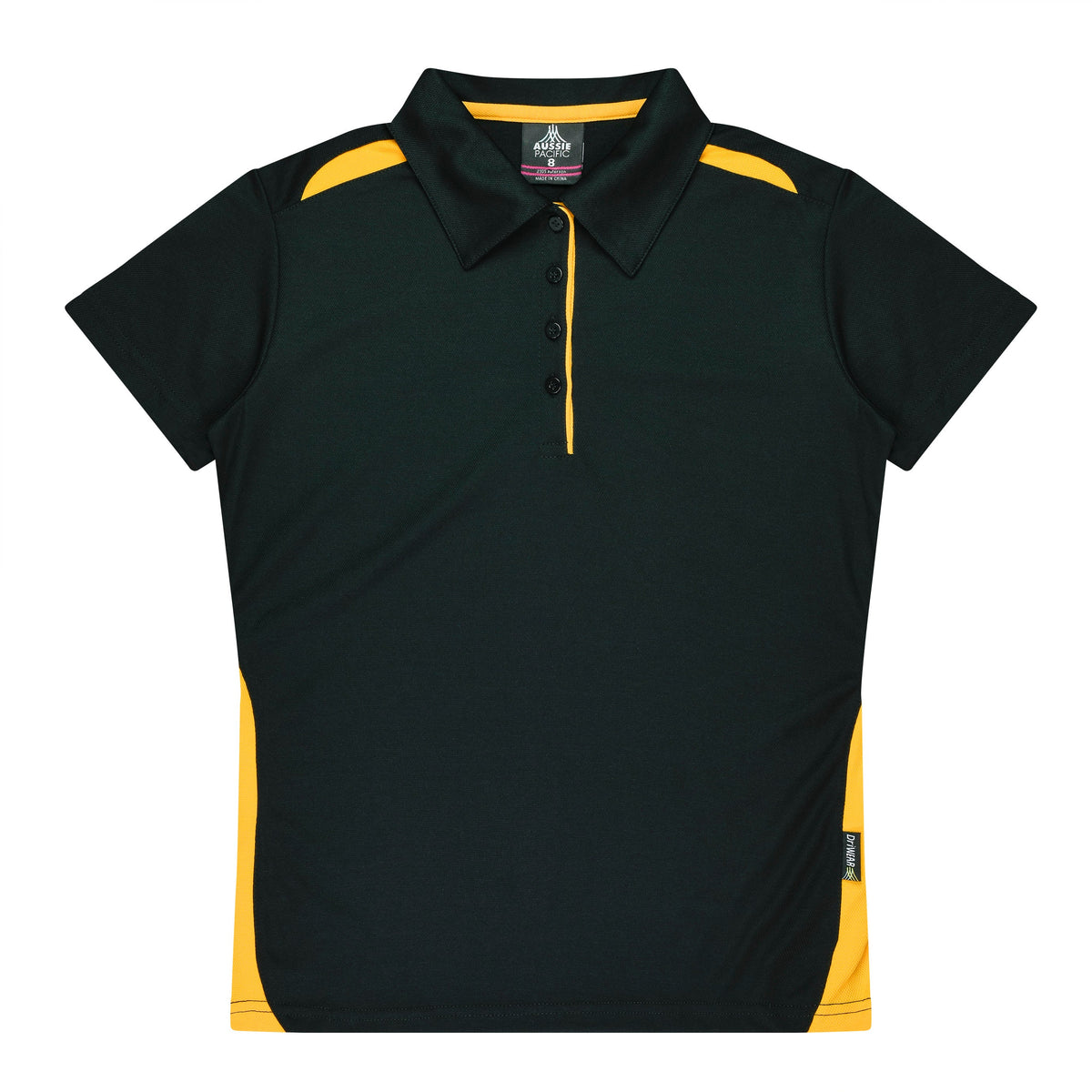 Aussie Pacific Paterson Ladies Polo 2305 - Black/Gold
