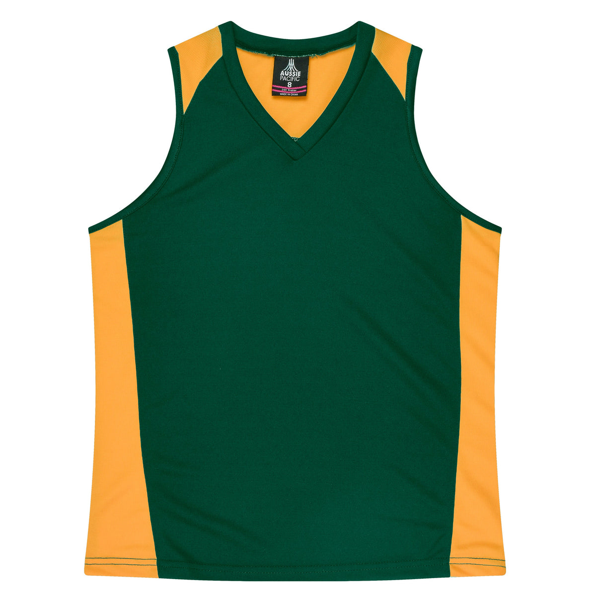 Aussie Pacific Premier Ladies Singlet 2101 - Bottle/Gold