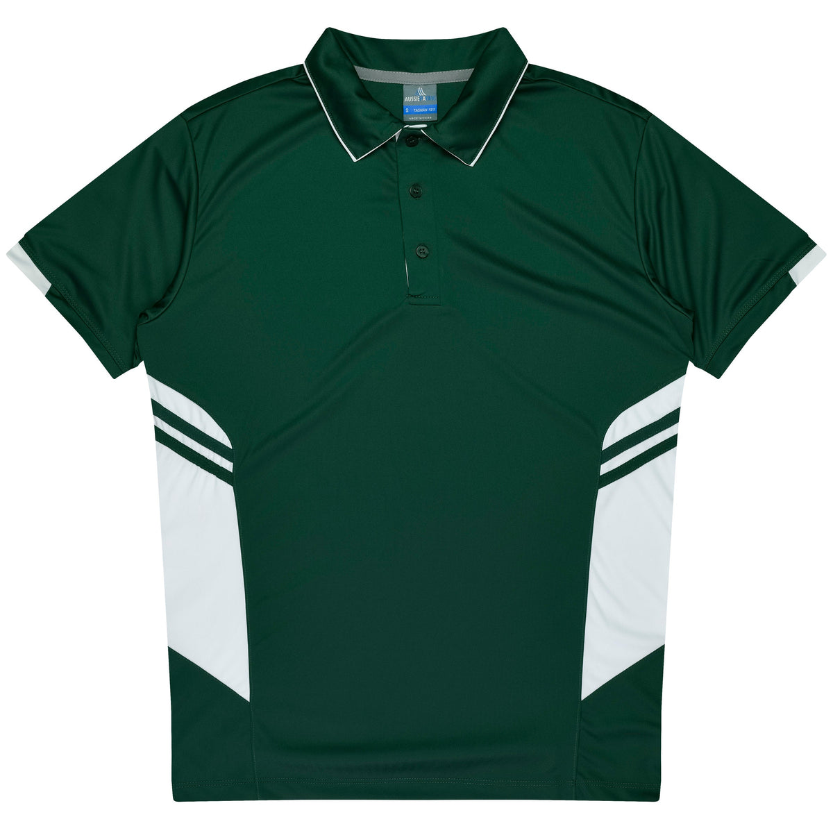 Aussie Pacific Tasman Kids Polo 3311 - Bottle/White