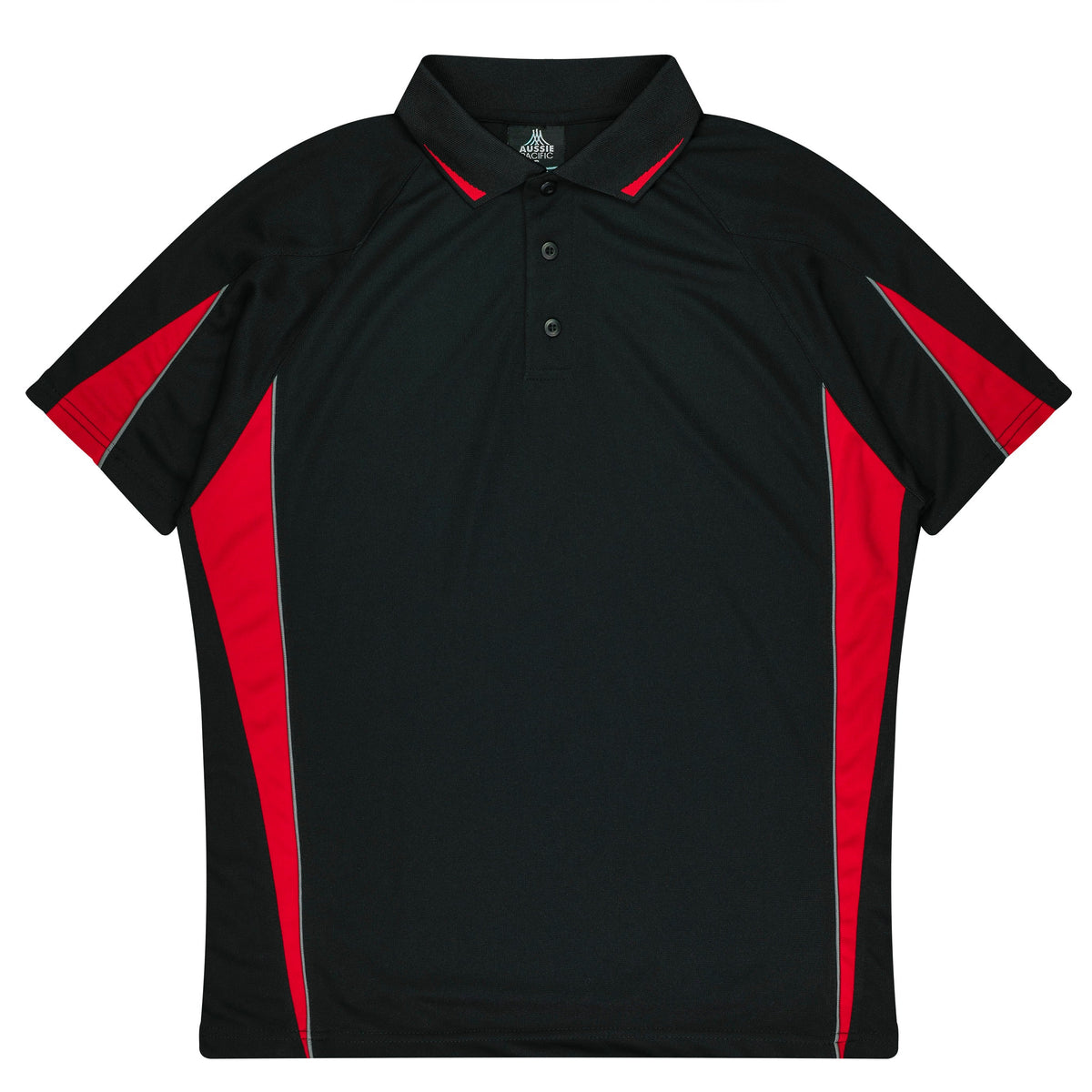 Aussie Pacific Eureka Kids Polo 3304 - Black/Red