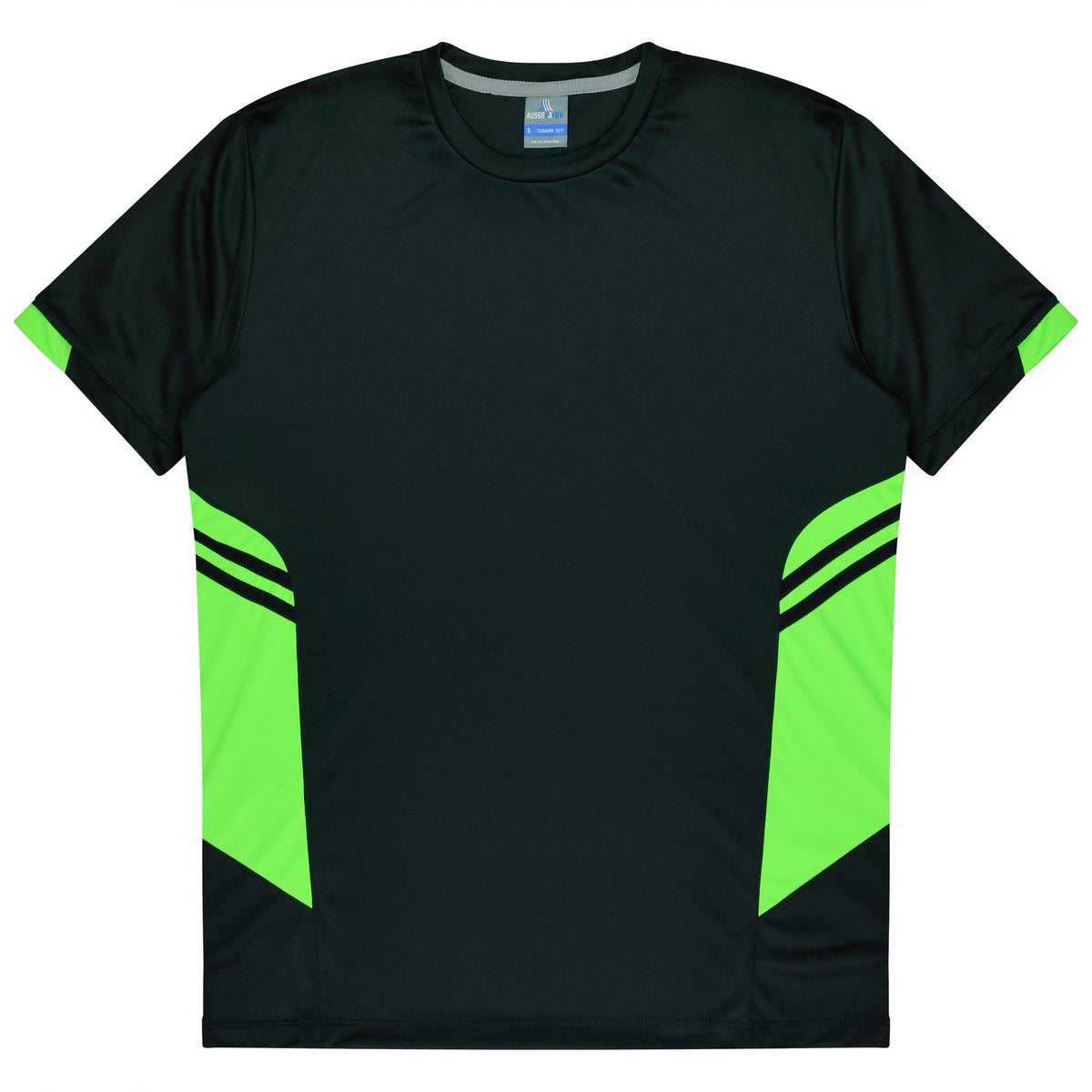 Aussie Pacific Tasman Kids Tee 3211 - Black/Neon Green