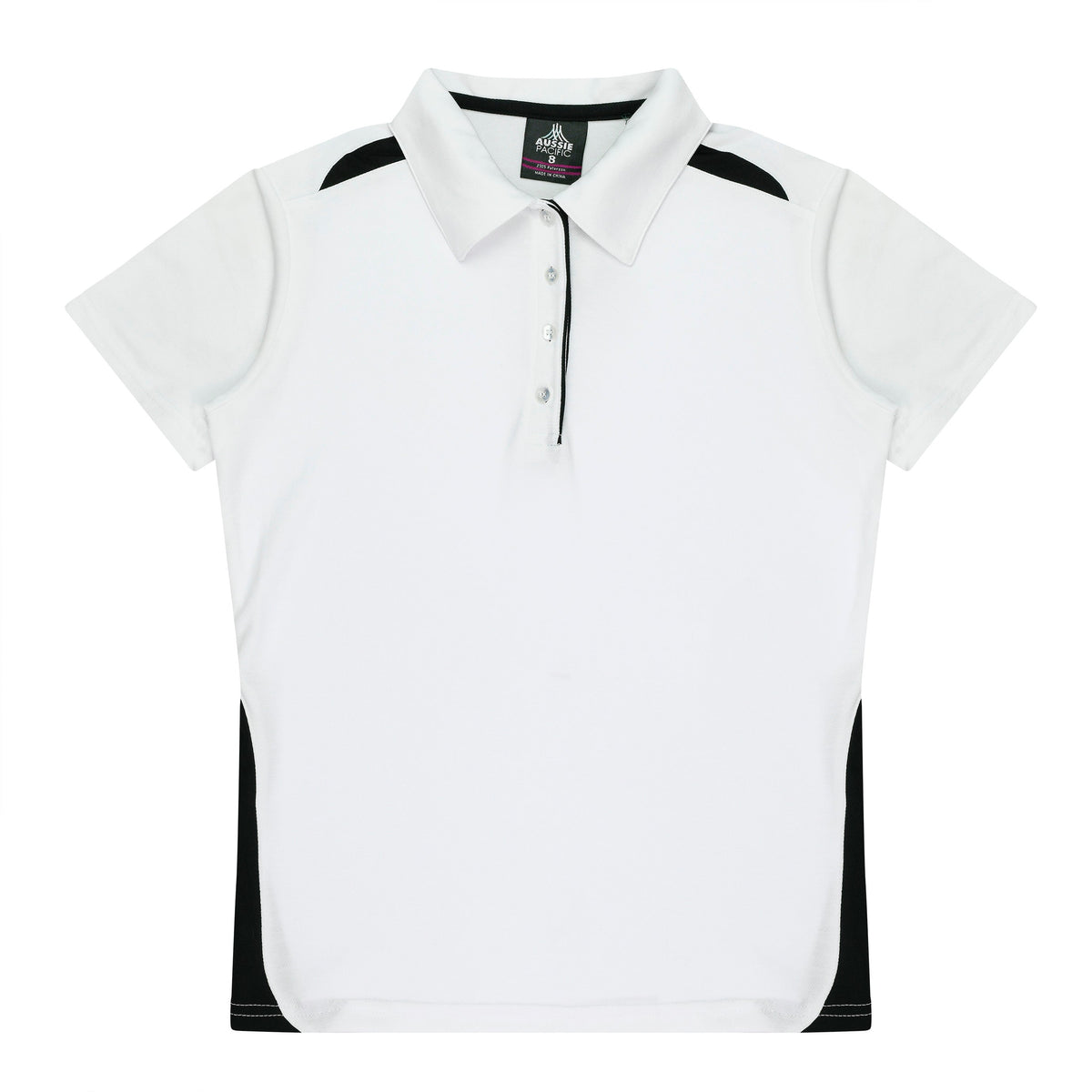 Aussie Pacific Paterson Ladies Polo 2305 - White/Black