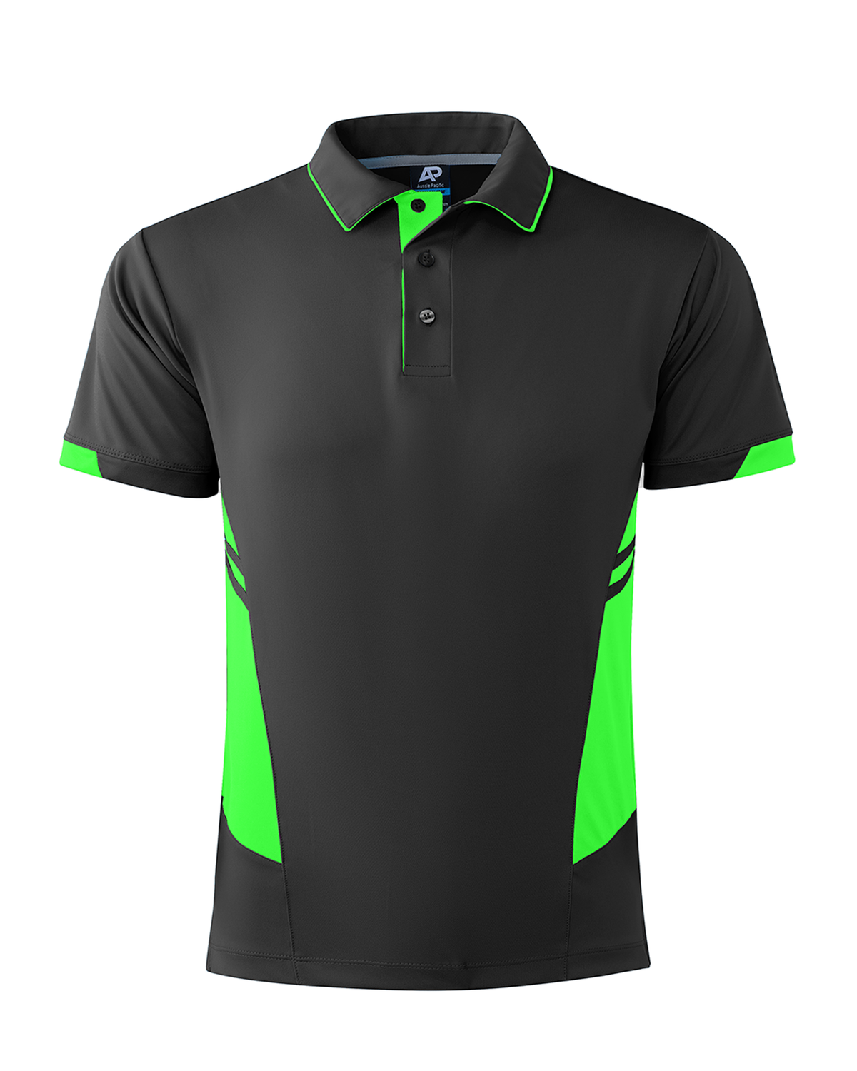 Aussie Pacific Tasman Men's Polo 1311 - Slate/Neon Green