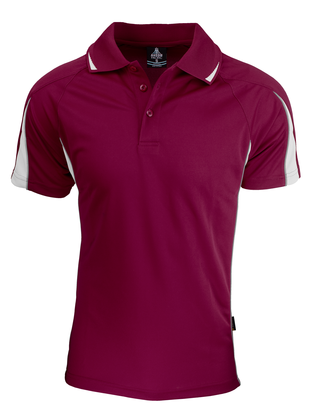 Aussie Pacific Eureka Men's Polo 1304 - Maroon/White