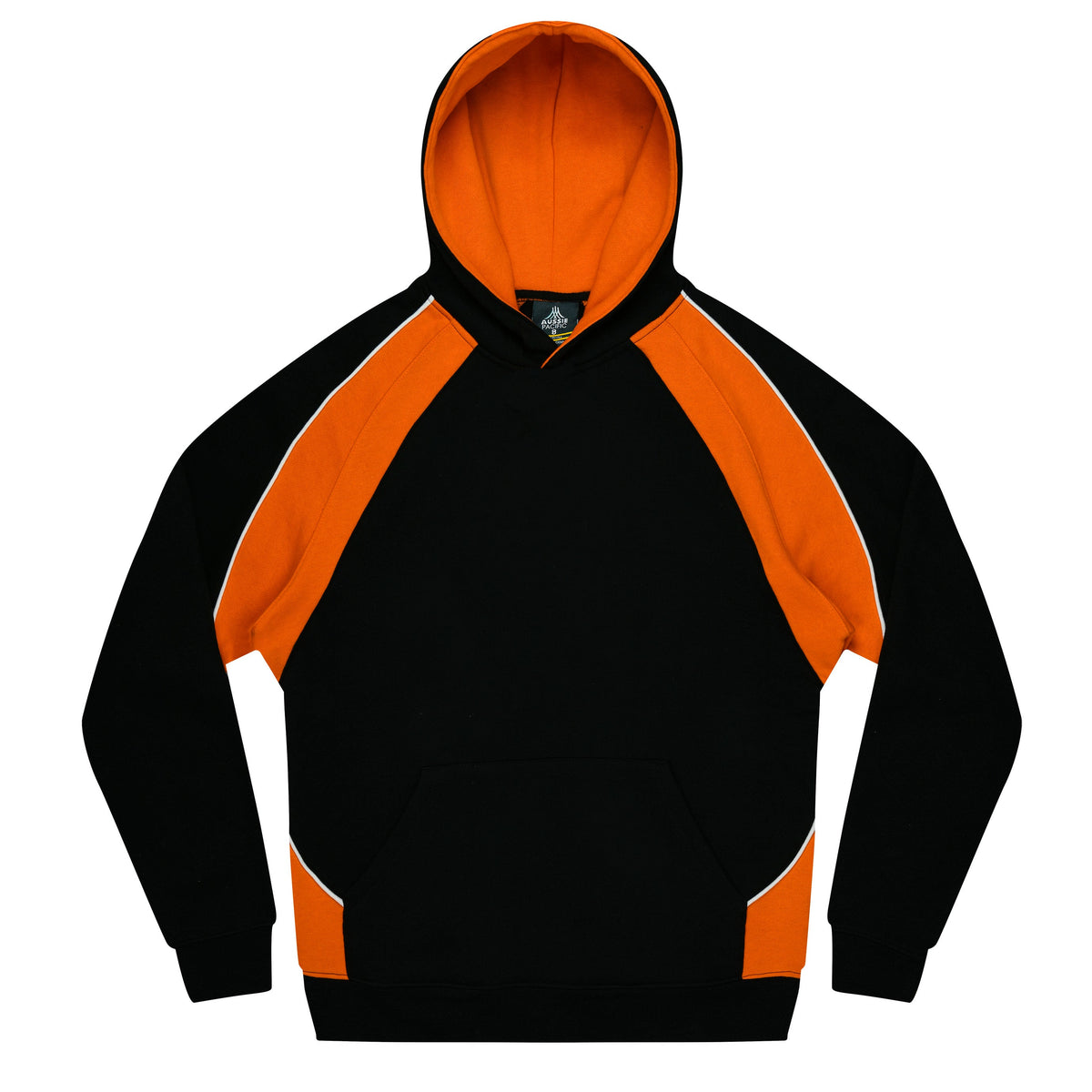 Aussie Pacific Huxley Kids Hoodie 3509 - Black/Electric Orange/White