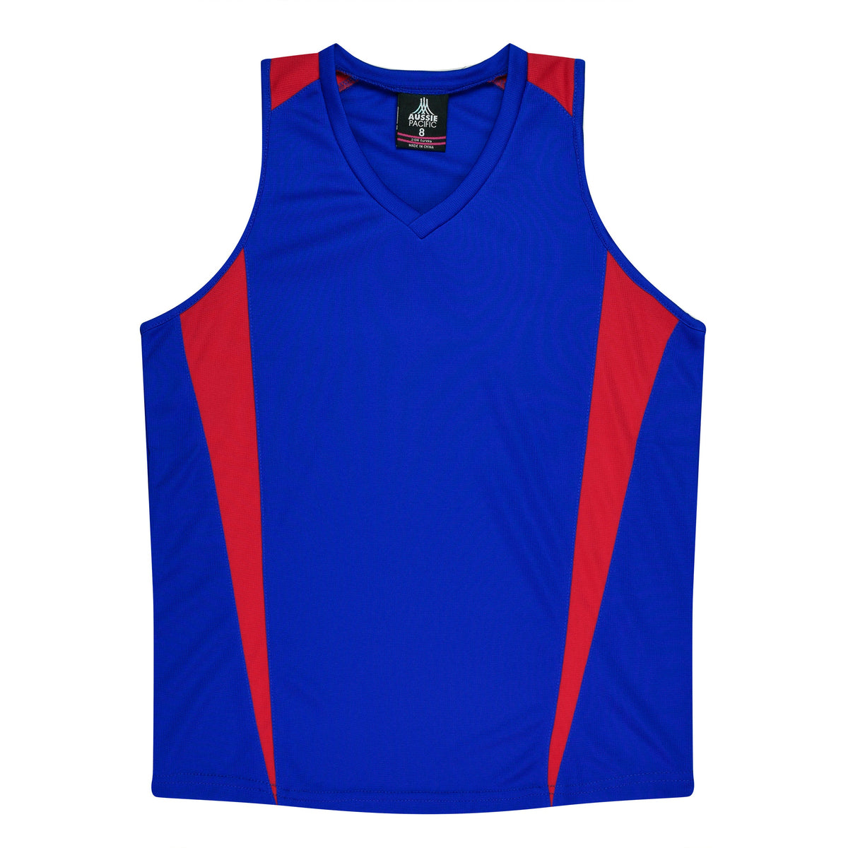 Aussie Pacific Eureka Ladies Singlet 2104 - Royal/Red