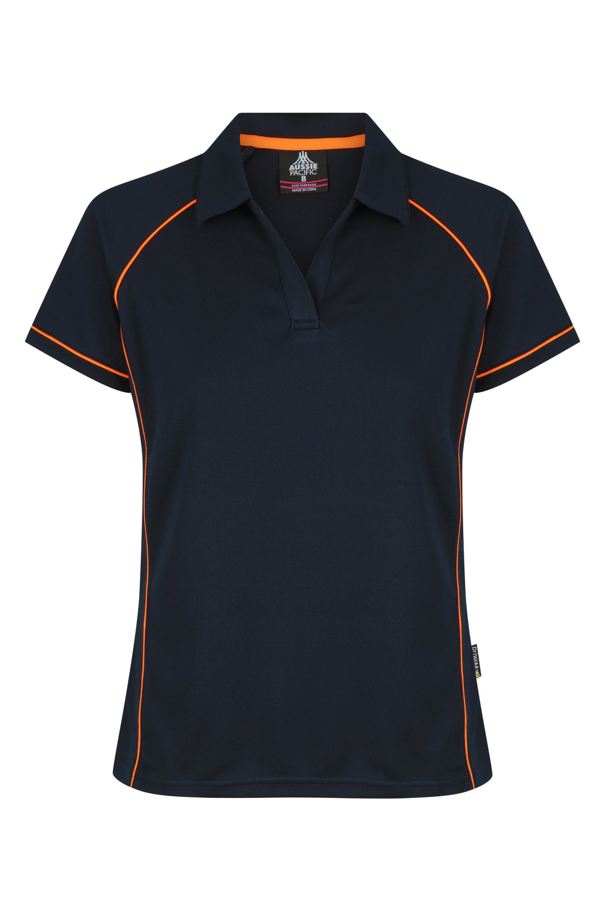 Aussie Pacific Endeavour Ladies Polo 2310 - Navy/Orange
