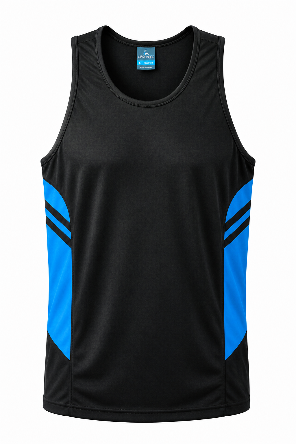 Aussie Pacific Tasman Men's Singlet 1111 - Black/Cyan
