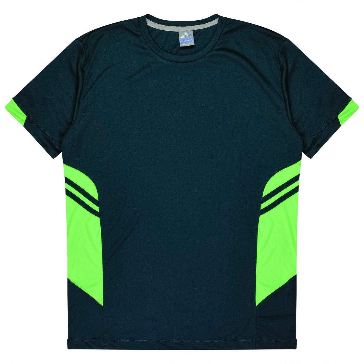 Aussie Pacific Tasman Kids Tee 3211 - Navy/Neon Green