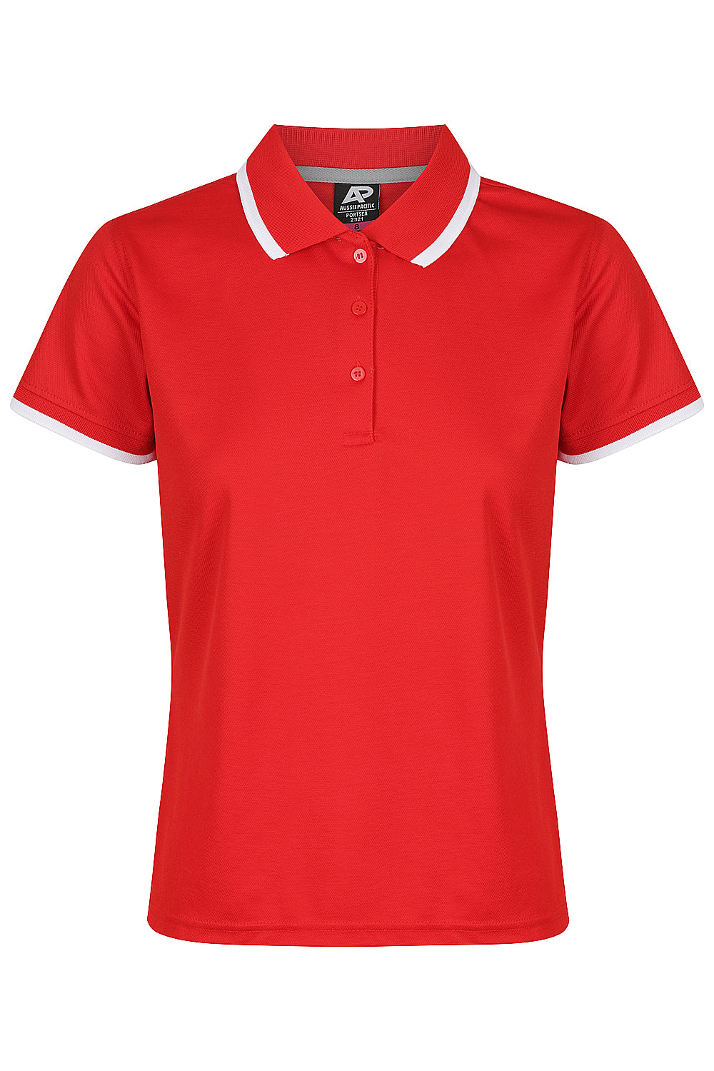 Aussie Pacific Portsea Ladies Polo 2321 - Red/White