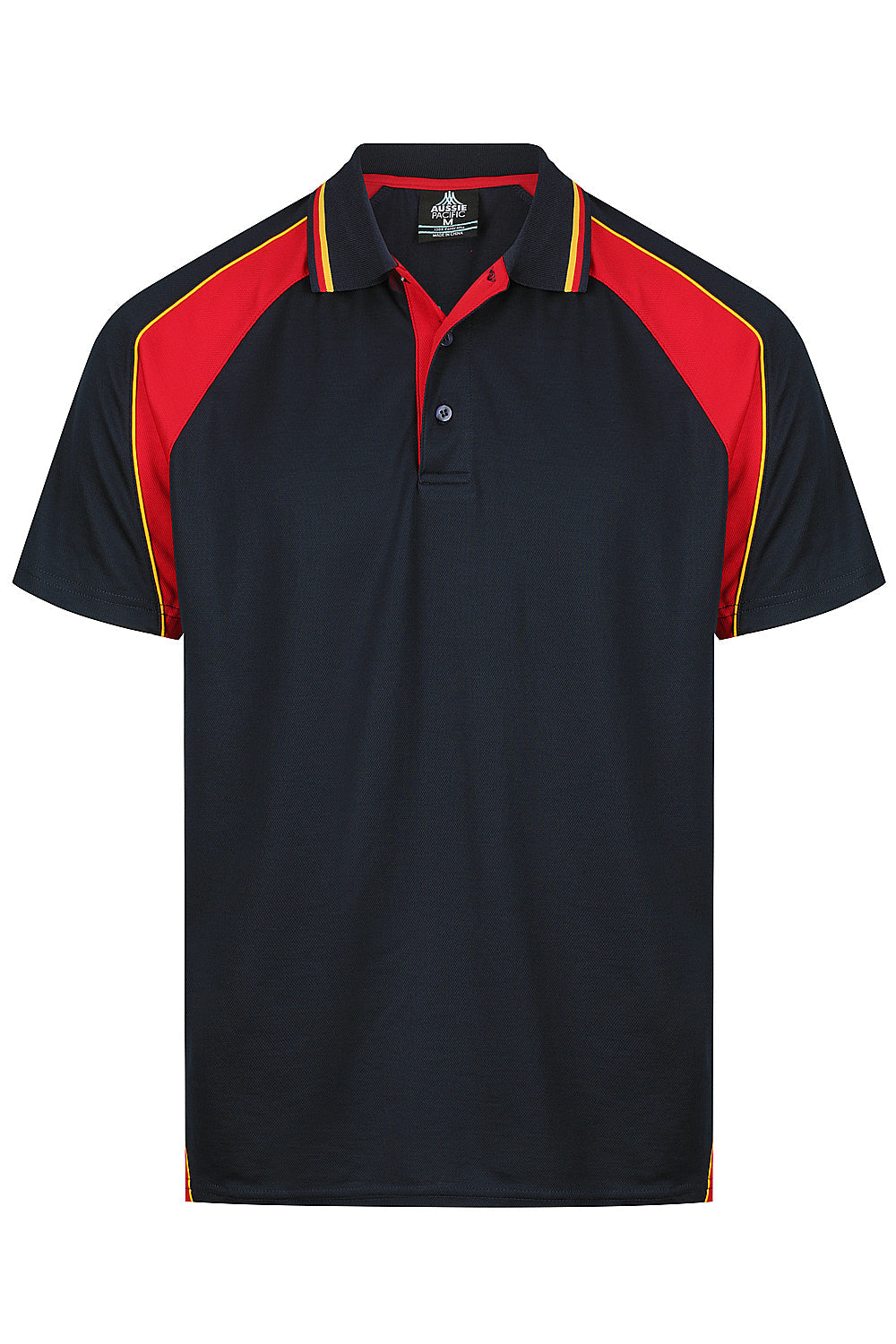 Aussie Pacific Panorama Men's Polo 1309 - Navy/Red/Gold