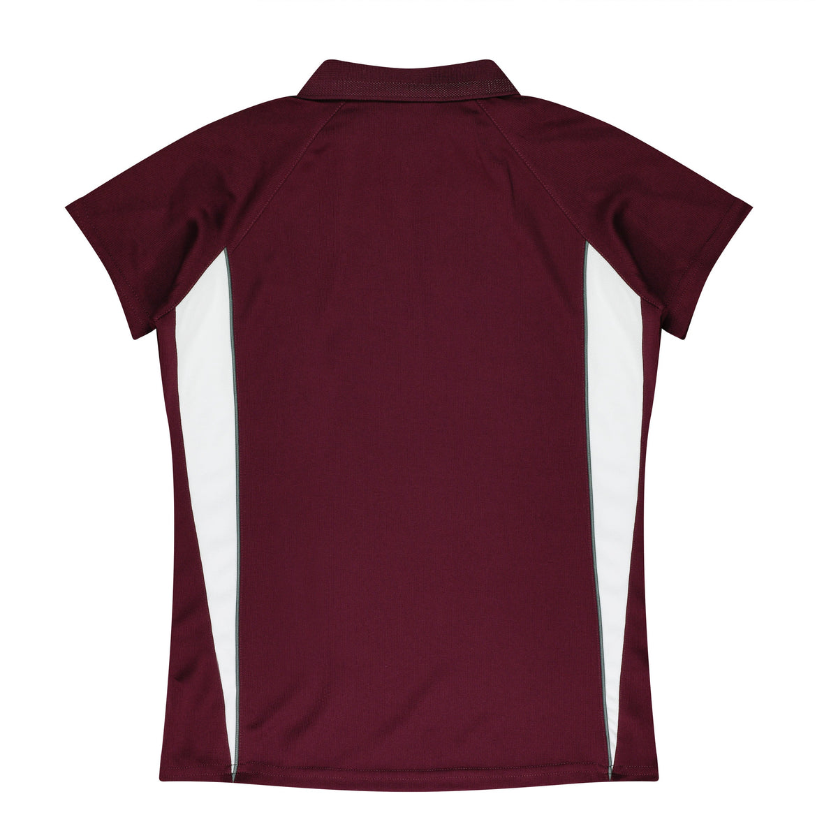 Aussie Pacific Eureka Ladies Polo 2304 - Maroon/White