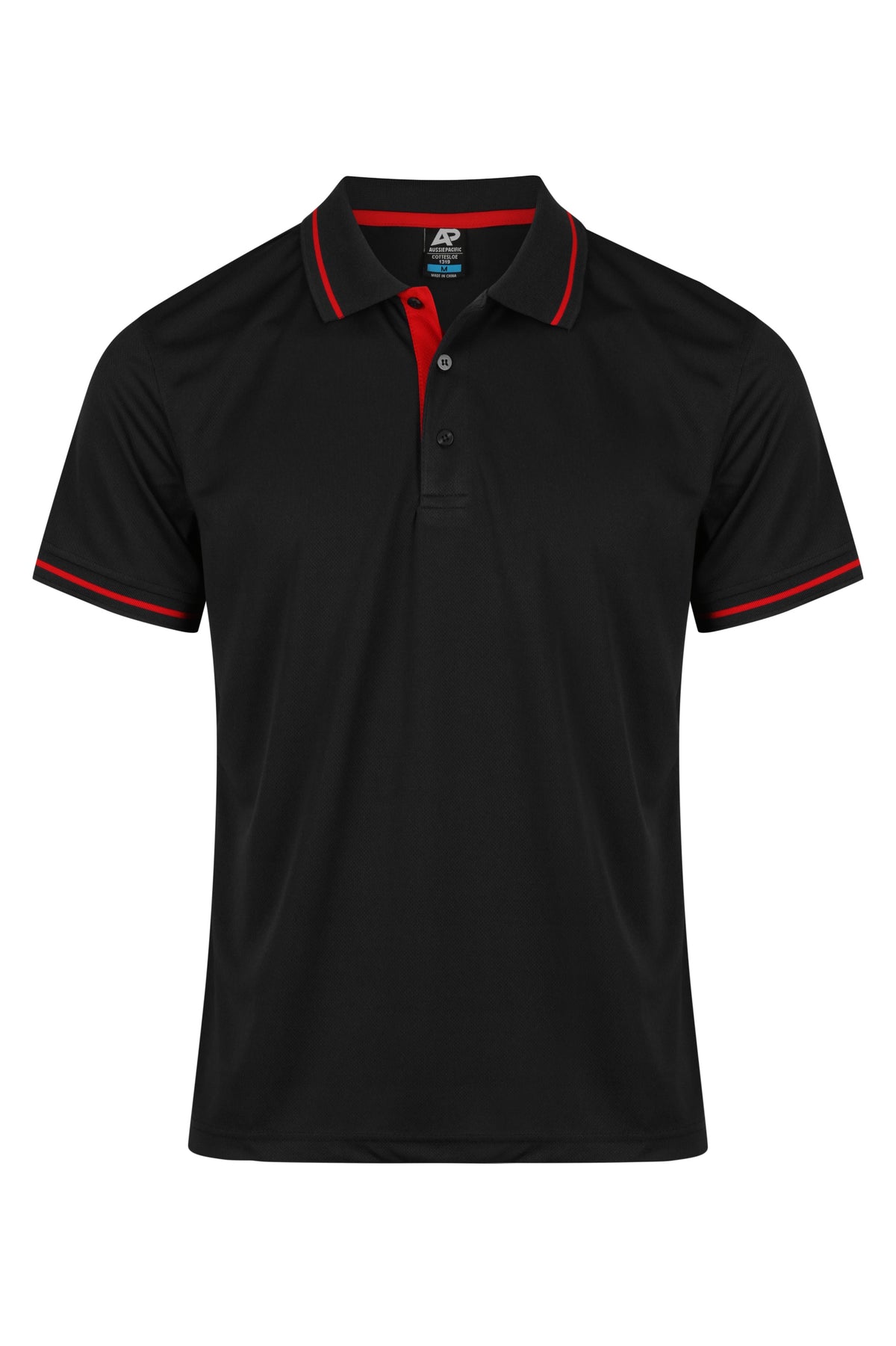 Aussie Pacific Cottesloe Men's Polo 1319 - Black/Red