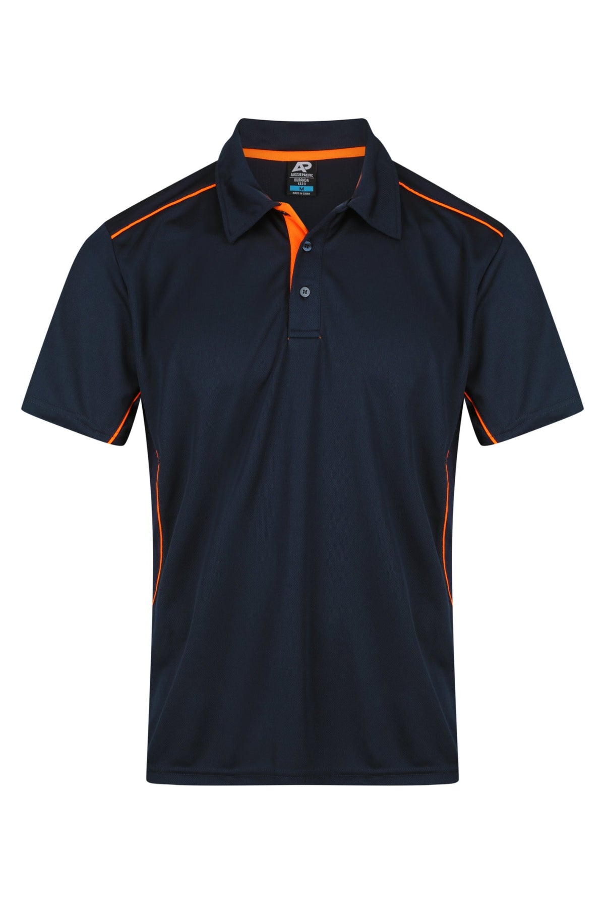Aussie Pacific Kuranda Men's Polo 1323 - Navy/Fluro Orange