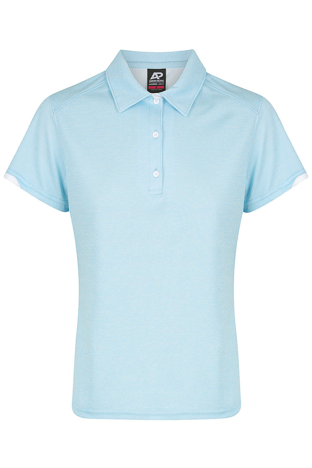 Aussie Pacific Morris Ladies Polo 2317 - Light Blue/White