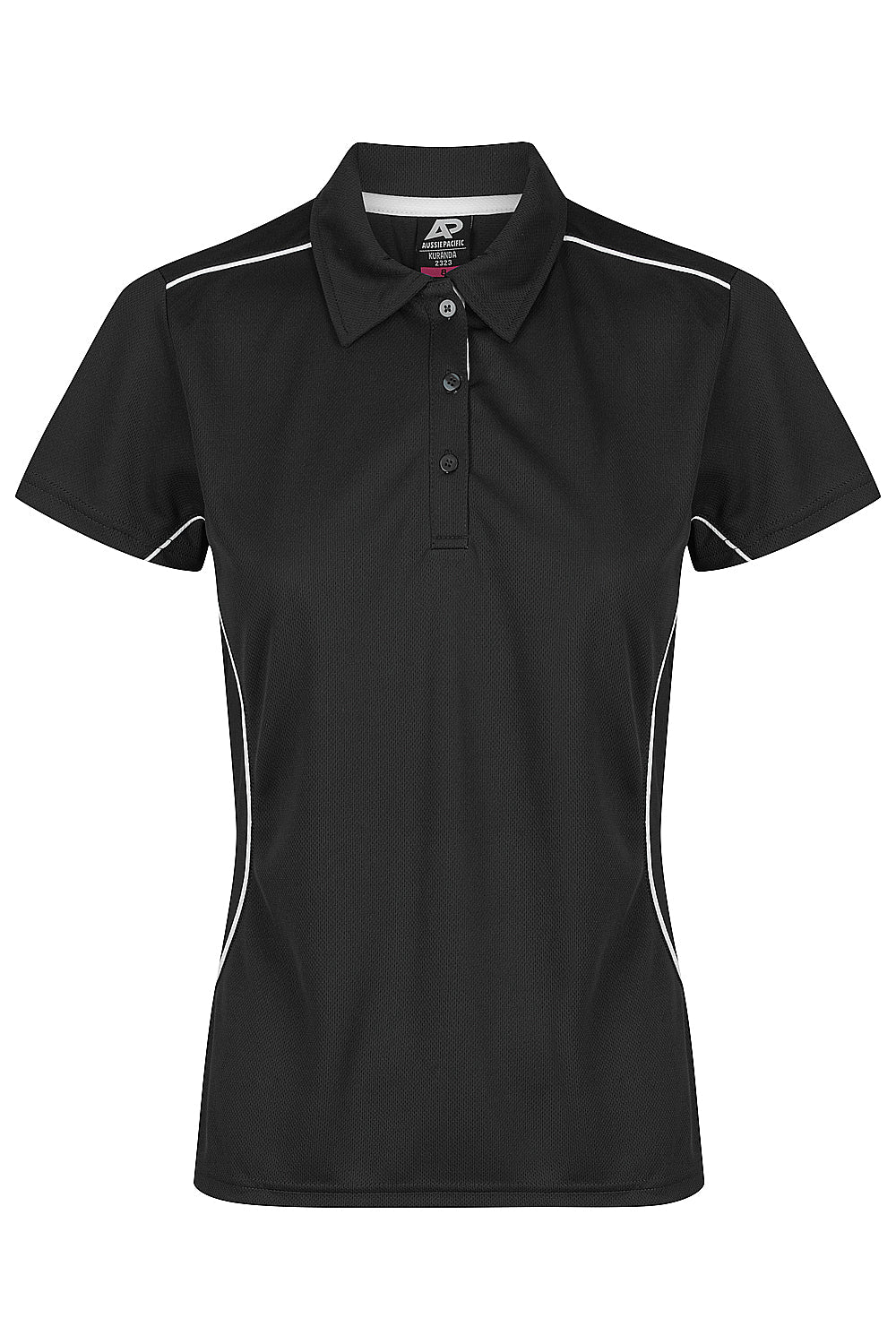 Aussie Pacific Kuranda Ladies Polo 2323 - Black/White