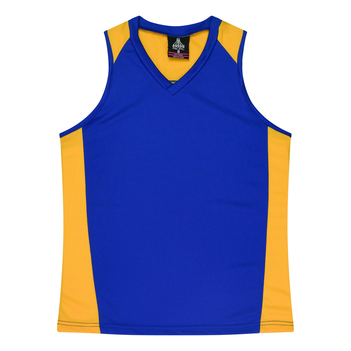 Aussie Pacific Premier Ladies Singlet 2101 - Royal/Gold