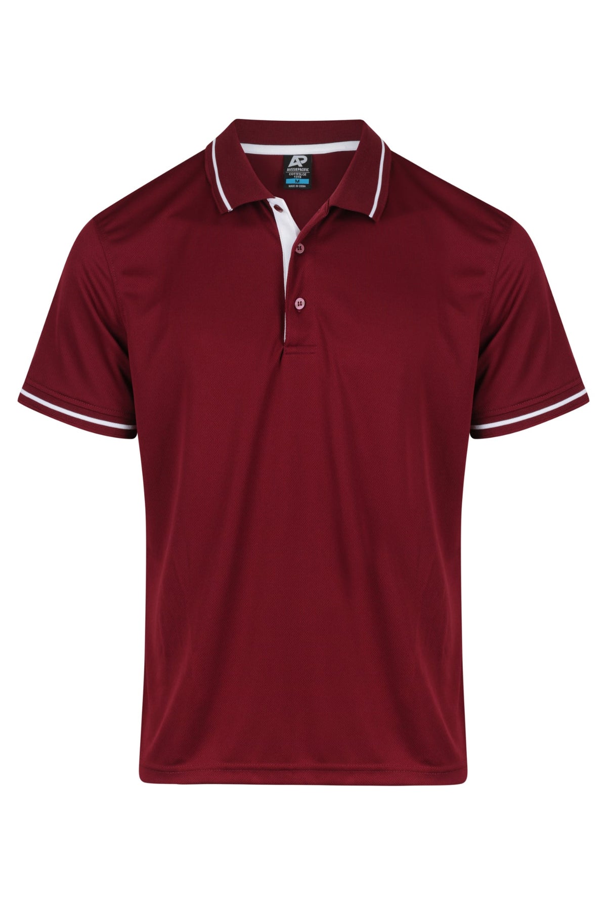 Aussie Pacific Cottesloe Men's Polo 1319 - Maroon/White