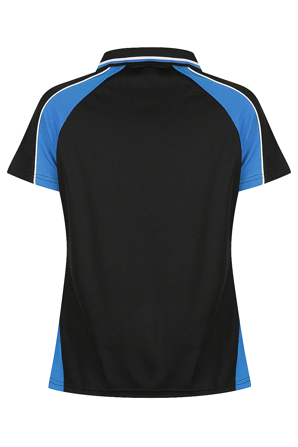 Aussie Pacific Panorama Ladies Polo 2309 - Black/Electric Royal/White
