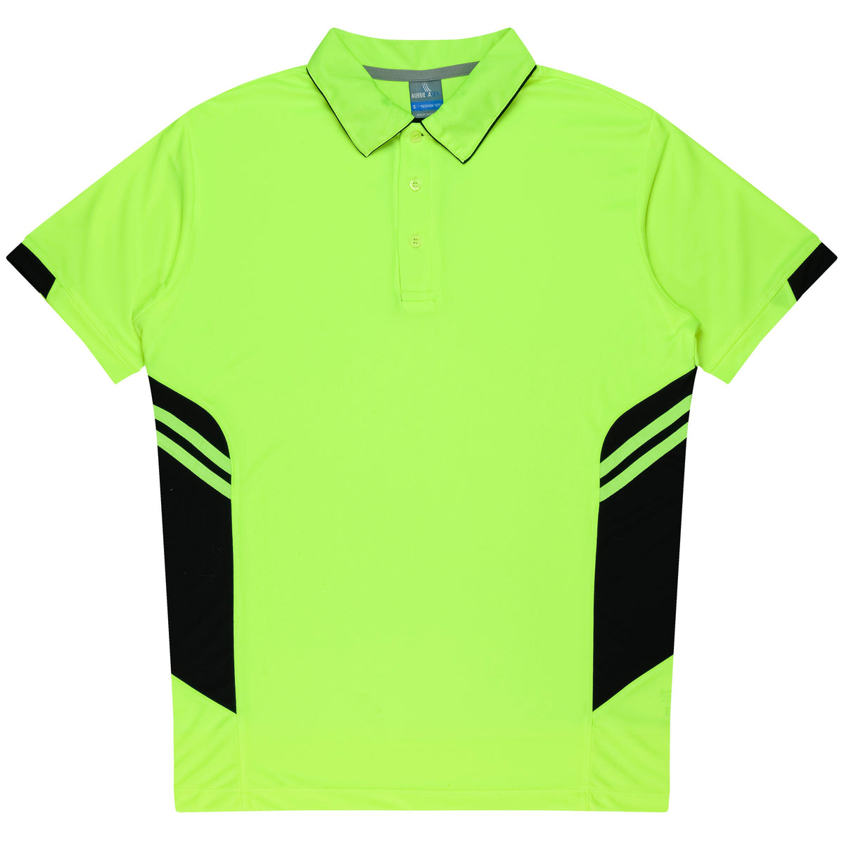 Aussie Pacific Tasman Kids Polo 3311 - Neon Yellow/Black